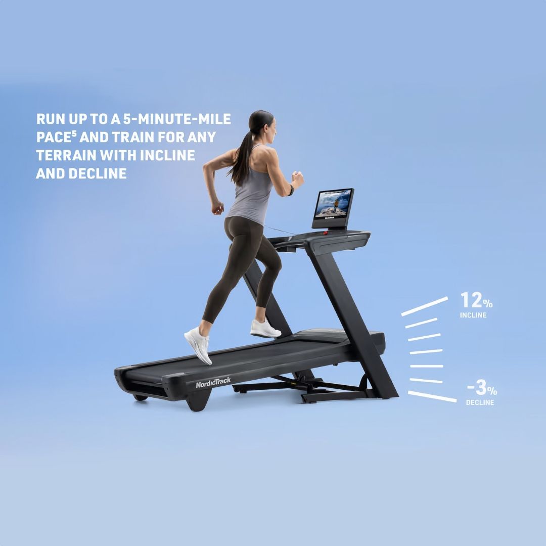 NordicTrack Commercial 1750 tekalna steza z letnim iFIT | 16-palčni vrtljivi HD-zaslon na dotik, Hitrost do 20 km/h, Naklon −3 do 12 % | Vadite po svojem načrtu - slika 4