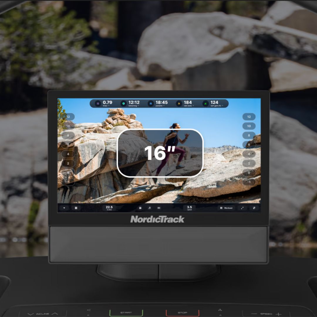 NordicTrack X16 tekalna steza | 16-palčni vrtljivi HD-zaslon na dotik, Vzpon do 40 % in spust do −6 %, Razpon hitrosti 0–20 km/h | Vadite po svojem načrtu - slika 7