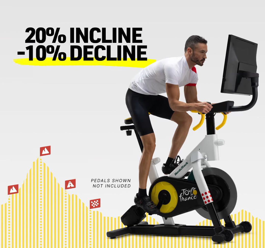 NordicTrack Tour de France Indoor Bike Dirkalno sobno kolo | 24" HD zaslon na dotik | možnost uporabe aplikacije iFit | Vaša karta za profesionalno kolesarsko izkušnjo doma! - slika 9